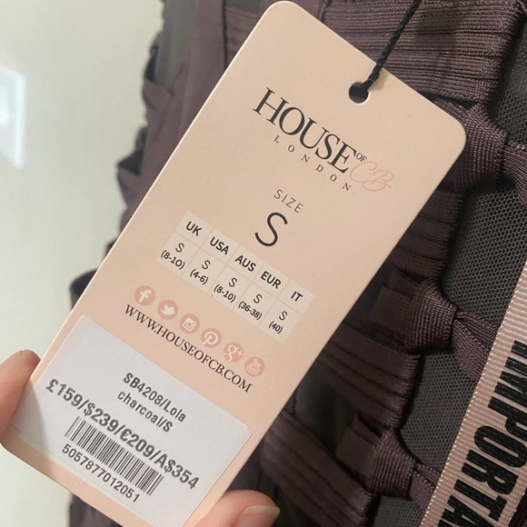 House of CB Lola Cage Dress in Charcoal Size Small - Picture 7 of 8